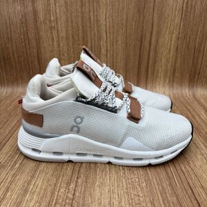 On Running Cloudnova White And Pearl Lightweight Sneakers Womens Size 8